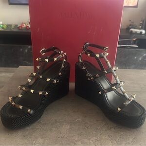 Valentino Rockstud Wedges